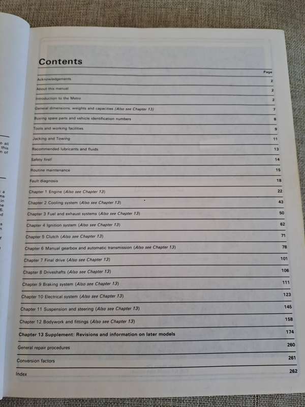 Austin Metro 1980 to 1989 Owners Workshop Manual - Haynes