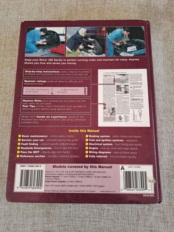 Rover 200 Series Dec 1995 to 1998 Petrol & Diesel Service and Repair Manual - Haynes