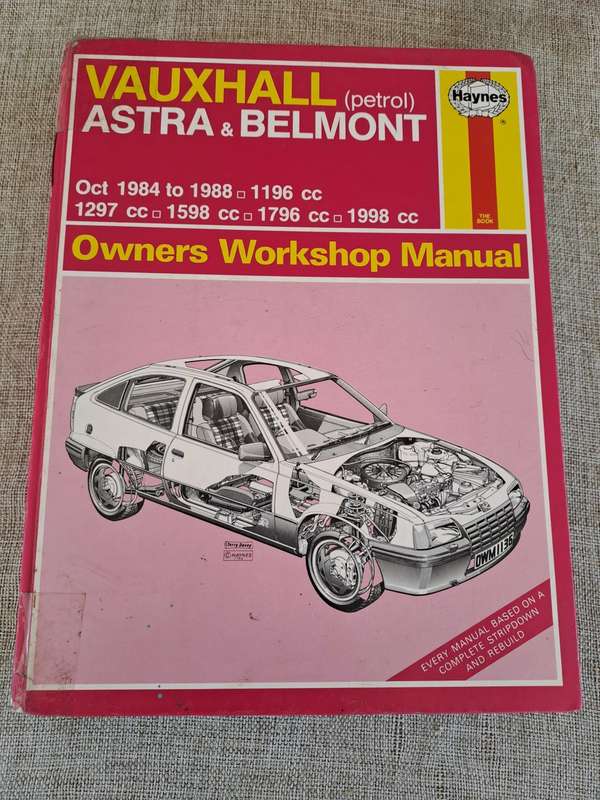 Vauxhall Astra & Belmont Oct 1984 to 1988 Owners Workshop Manual - Haynes