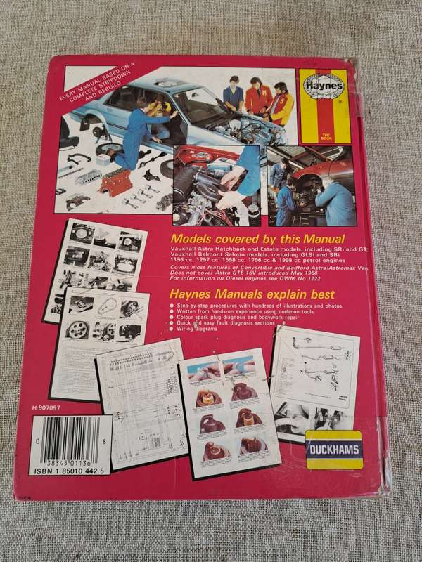 Vauxhall Astra & Belmont Oct 1984 to 1988 Owners Workshop Manual - Haynes