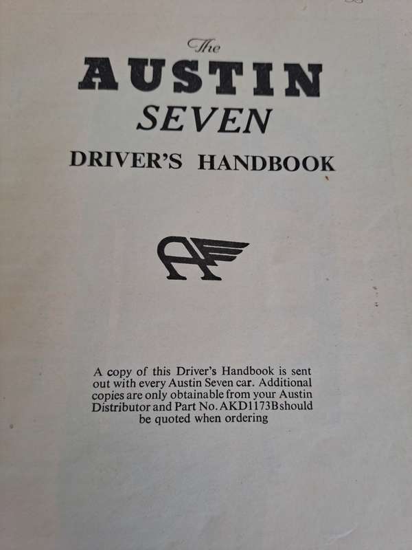 The Austin Seven Driver's Handbook