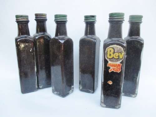 VINTAGE BEV CHICORY COFFEE MINIATURE BOTTLES