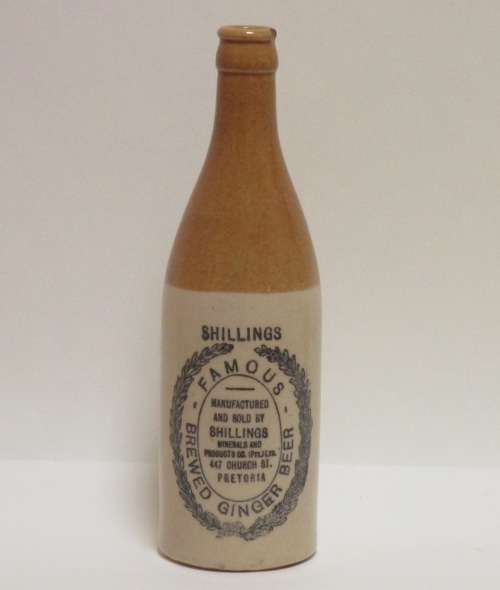 SHILLINGS BREWED GINGER BEER BOTTLE PRETORIA