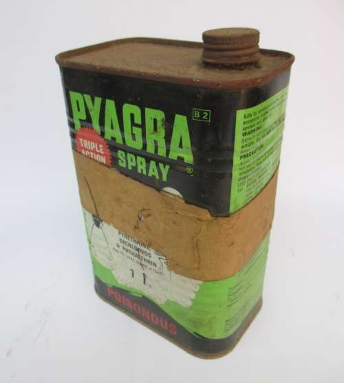 VINTAGE PYAGRA GIF/POISON TIN