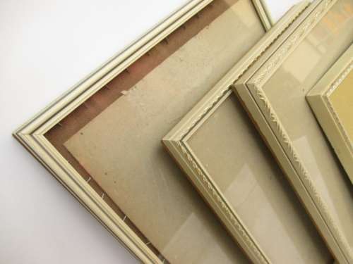 VINTAGE PAINTED WOODEN PICTURE FRAMES