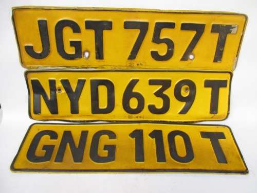 TRANSVAAL NUMBER PLATES x3