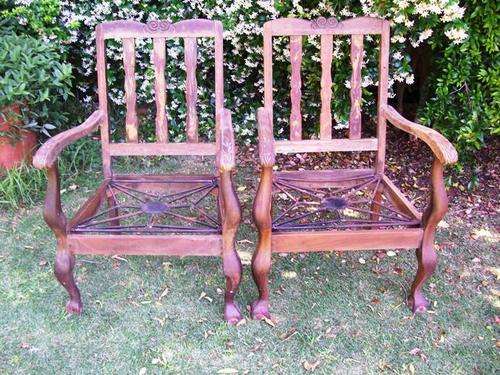 2 X BALL & CLAW ARM CHAIRS