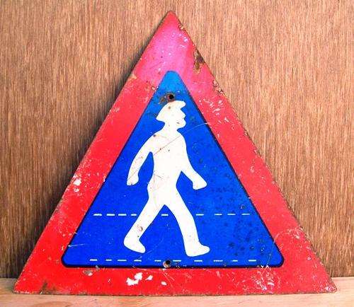 MINIATURE PEDESTRIAN ROAD SIGN