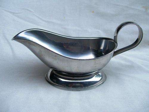 VINTAGE ALOE 5 OZ STAINLESS STEEL GRAVY BOAT