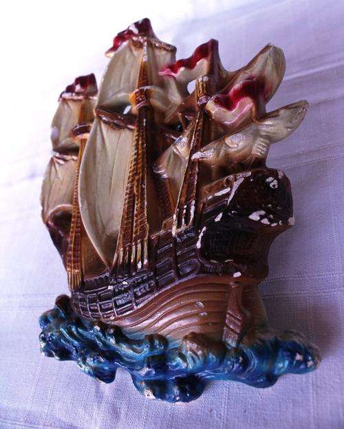 VINTAGE CHALK WARE SHIP