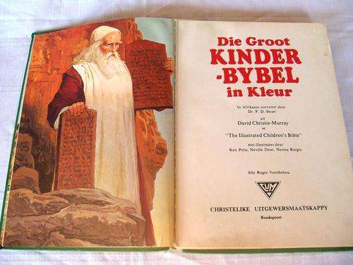 VINTAGE DIE GROOT KINDER BYBEL IN KLEUR. EERSTE DRUK