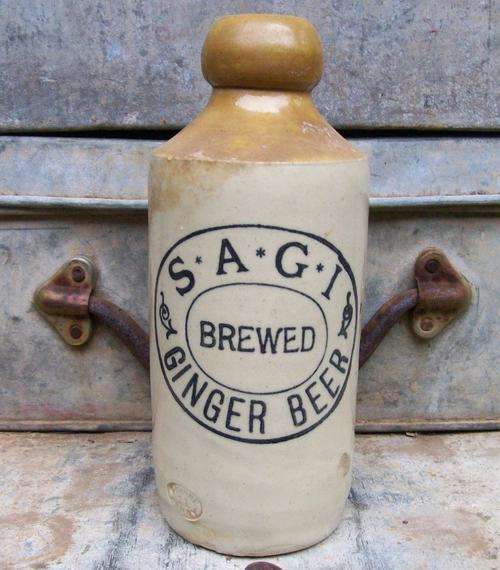 ANTIQUE  ANGLO BOER WAR S.A.G.I. GINGER BEER BOTTLE