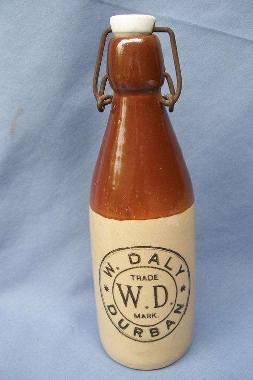 W. DALY STONEWARE GINGER BEER BOTTLE