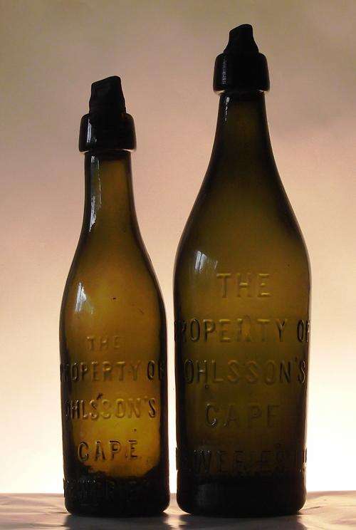 ANTIQUE OLSSEN'S CAPE TOWN BREWERY BEER BOTTLES