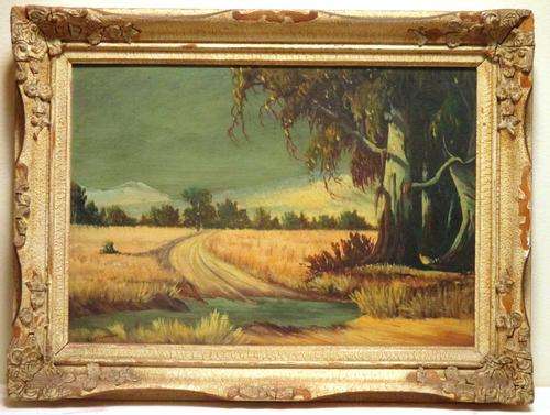 VINTAGE PICTURE FRAME WITH OIL PAINTING