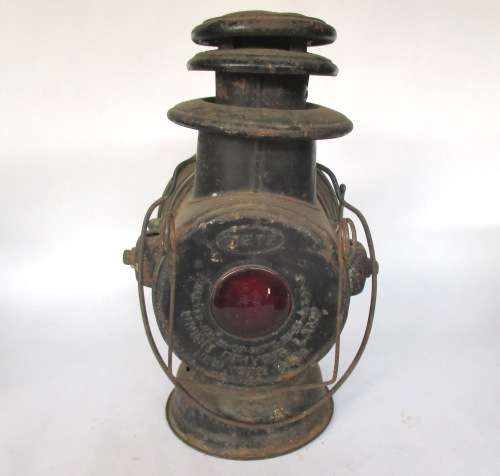 VINTAGE DIETZ PARRAFINE LANTERN/ DRIVING LAMP