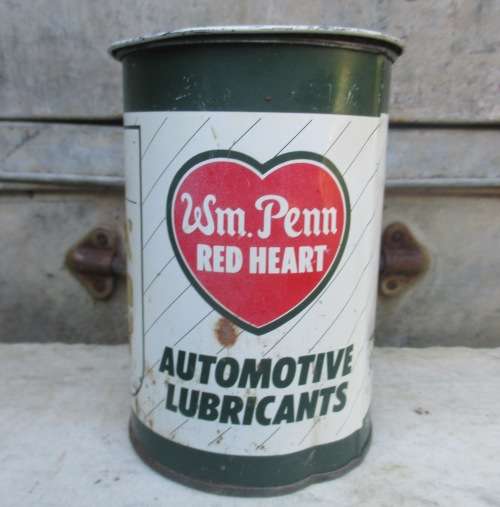 WM. PENN RED HEART GREASE TIN
