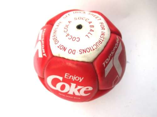 VINTAGE COCA COLA NSL TOPSPORT MINI SOCCER BALL