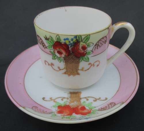 MINIATURE TEA CUP AND SAUCER OCCUPIED JAPAN