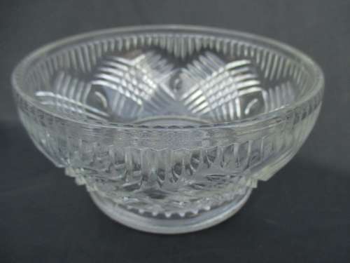 VINTAGE PRESSED GLASS SUGAR BOWL