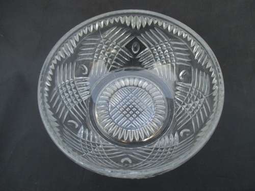 VINTAGE PRESSED GLASS SUGAR BOWL