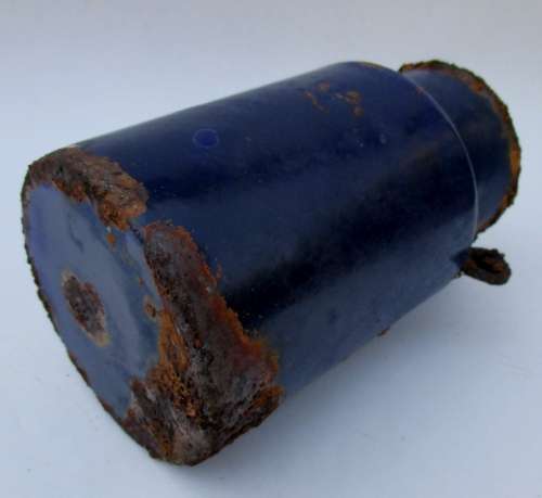 VINTAGE ENAMEL BILLY CAN
