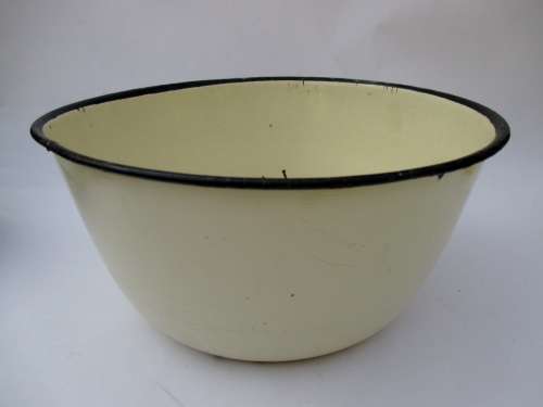 VINTAGE ENAMEL DEEP BOWL