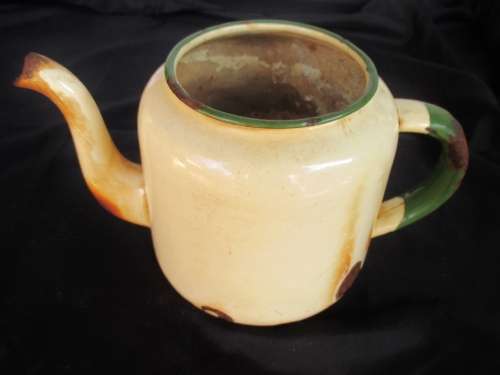 VINTAGE ENAMEL TEA POT