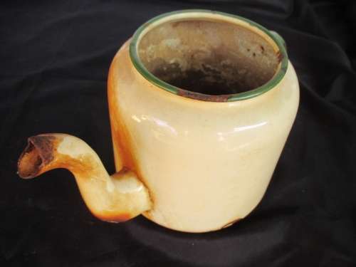 VINTAGE ENAMEL TEA POT