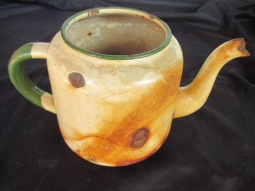 VINTAGE ENAMEL TEA POT