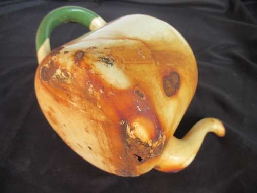 VINTAGE ENAMEL TEA POT