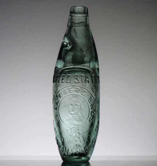 UNITED STATES MINERAL WATER WORKS JHB SKITTLE CODD BOTTLE
