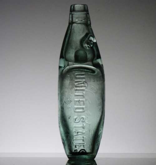 UNITED STATES MINERAL WATER WORKS JHB SKITTLE CODD BOTTLE