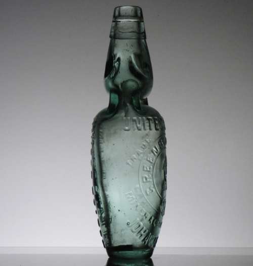 UNITED STATES MINERAL WATER WORKS JHB SKITTLE CODD BOTTLE