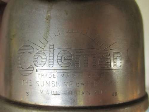 For Mark Thane only. COLEMAN 249 SCOUT LANTERN