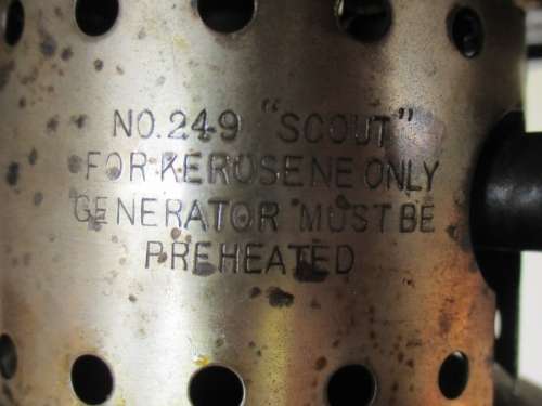 For Mark Thane only. COLEMAN 249 SCOUT LANTERN