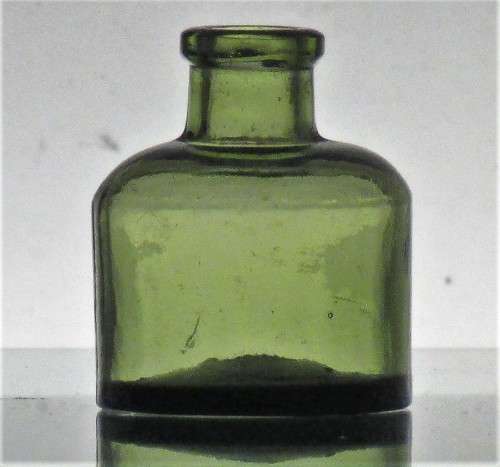 ANTIQUE GREEN INK BOTTLE
