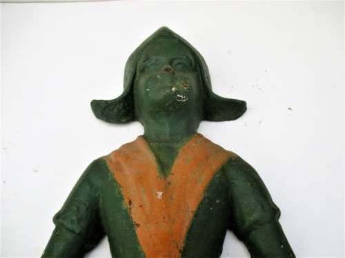 VINTAGE CAST IRON DUTCH GIRL DOOR STOPPER