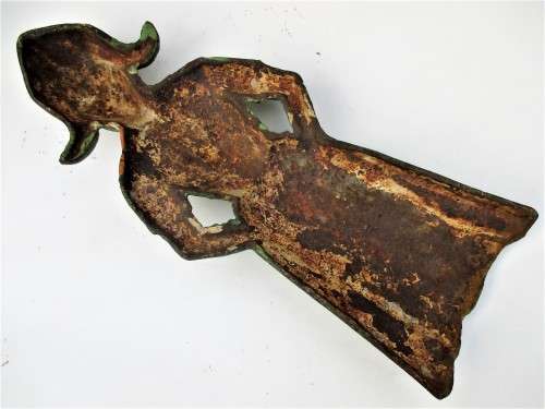 VINTAGE CAST IRON DUTCH GIRL DOOR STOPPER