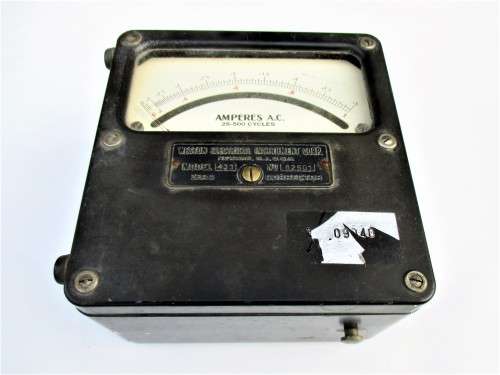VINTAGE WESTON ELECTRICAL AMPERES METER