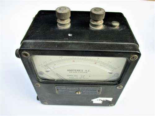 VINTAGE WESTON ELECTRICAL AMPERES METER