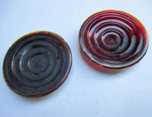 VINTAGE CAR RED TAIL LIGHT LENSES