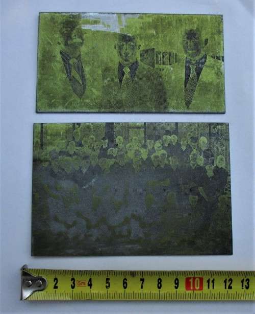 Vintage Picture Printing Plates 1980s
