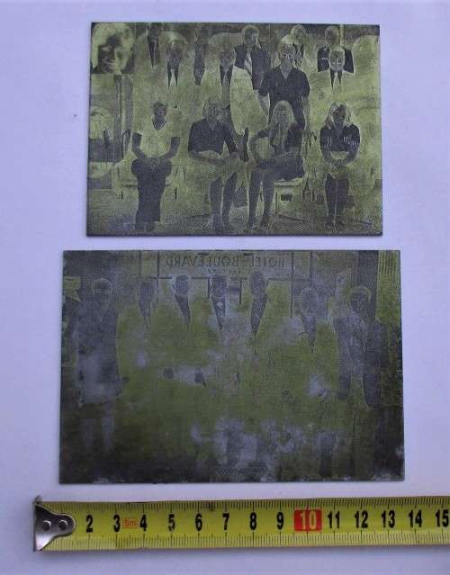 Vintage Picture Printing Plates 1980s