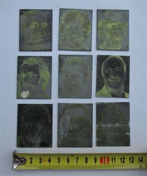 Vintage Picture Printing Plates 1980s