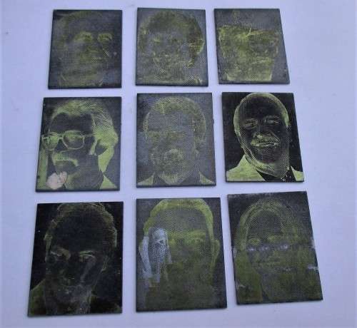 Vintage Picture Printing Plates 1980s
