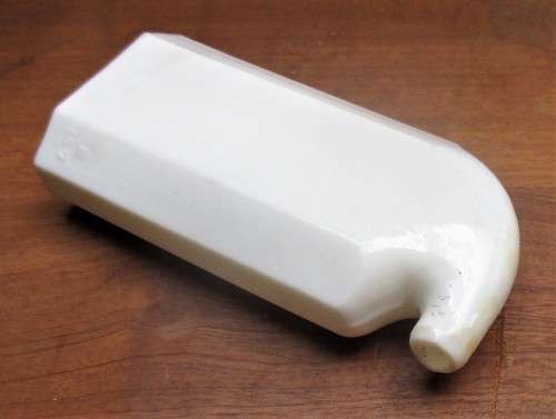 LARGE ODOL MILK GLASS MOUTH WASH BOTTLE