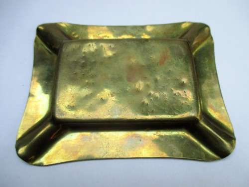 P.P. RUST MOTORS STUDEBAKER BRASS ASHTRAY