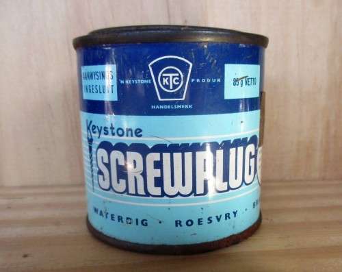 VINTAGE SCREWPLUG TIN