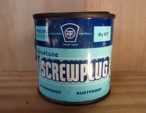 VINTAGE SCREWPLUG TIN